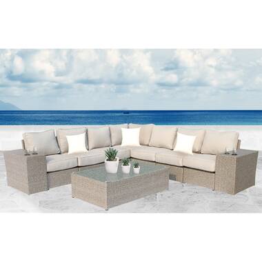 Fully assembled discount rattan sofa set